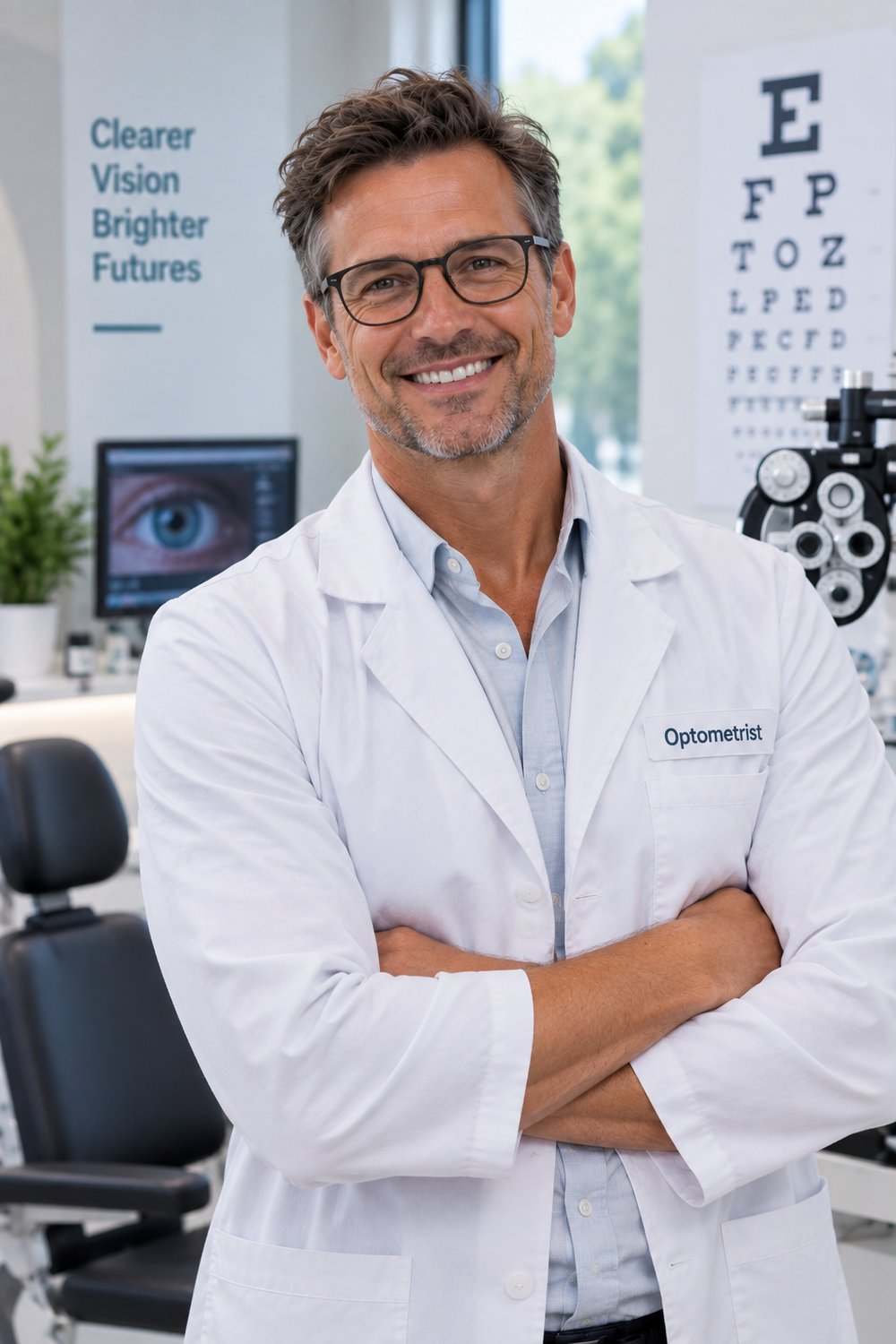 Optometrist using ClearCPD